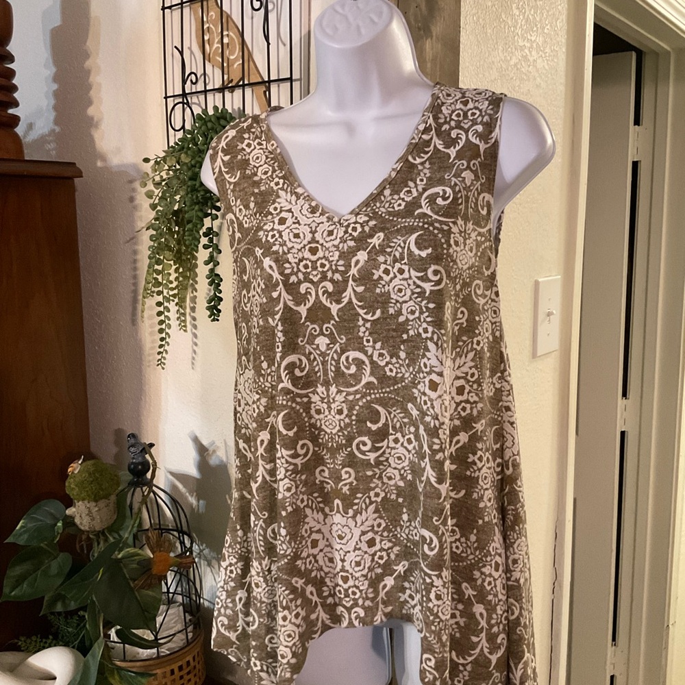 SJS Brown and White Camisole Top